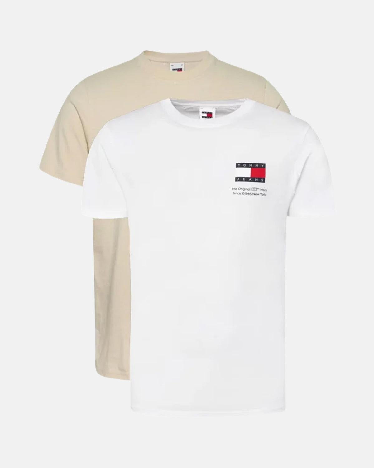 Tommy Flag T Shirt TOMMY HILFIGER MENS PACK SLIM FIT TOMMY FLAG T