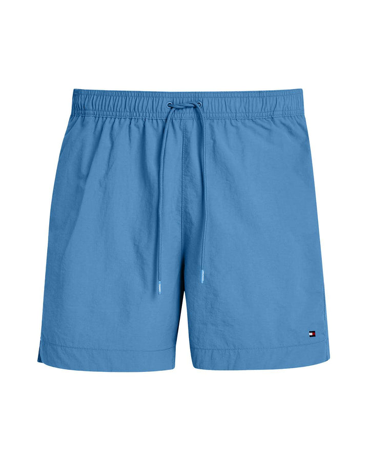 TOMMY HILFIGER MENS ESSENTIAL MID LENGTH SWIM SHORTS BLUE SPELL-Designer Outlet Sales