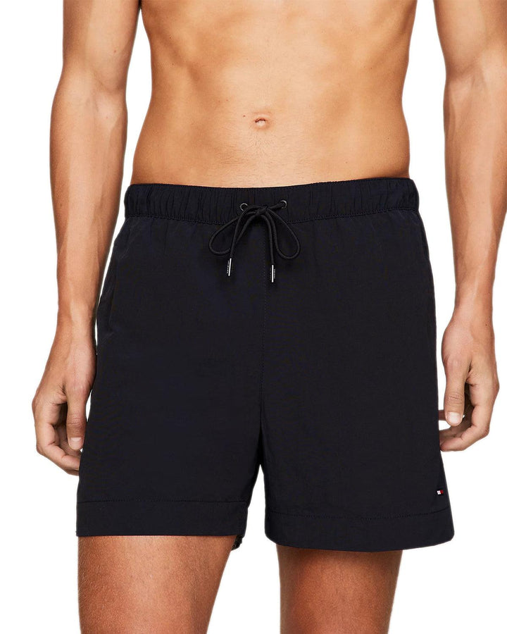 TOMMY HILFIGER MENS ESSENTIAL MID LENGTH SWIM SHORTS DESERT SKY-Designer Outlet Sales