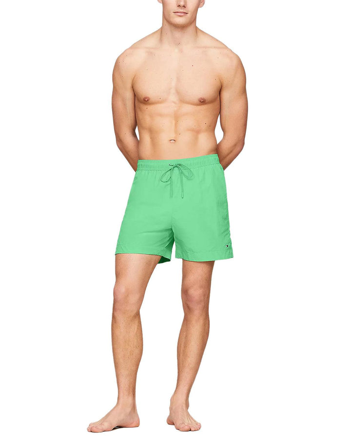 TOMMY HILFIGER MENS ESSENTIAL MID LENGTH SWIM SHORTS LUSH JADE-Designer Outlet Sales