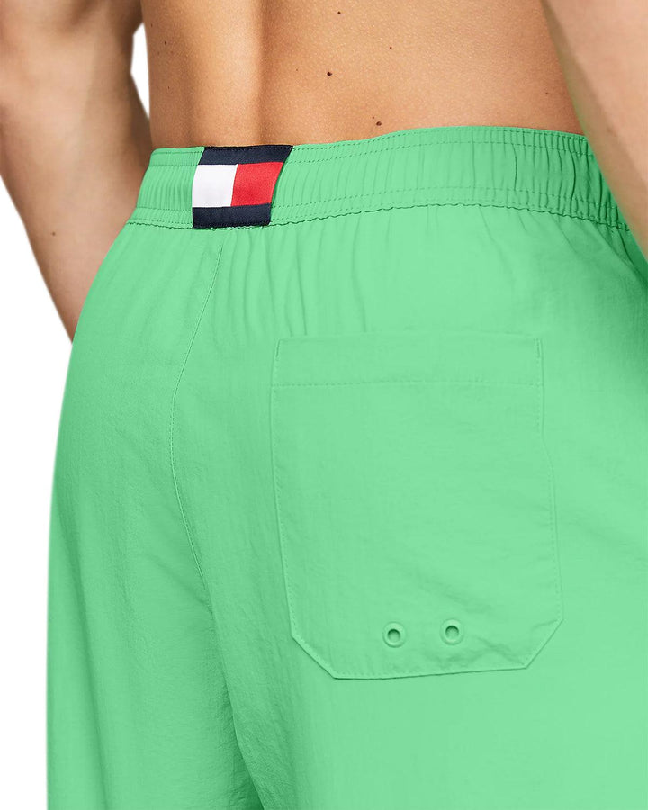 TOMMY HILFIGER MENS ESSENTIAL MID LENGTH SWIM SHORTS LUSH JADE-Designer Outlet Sales