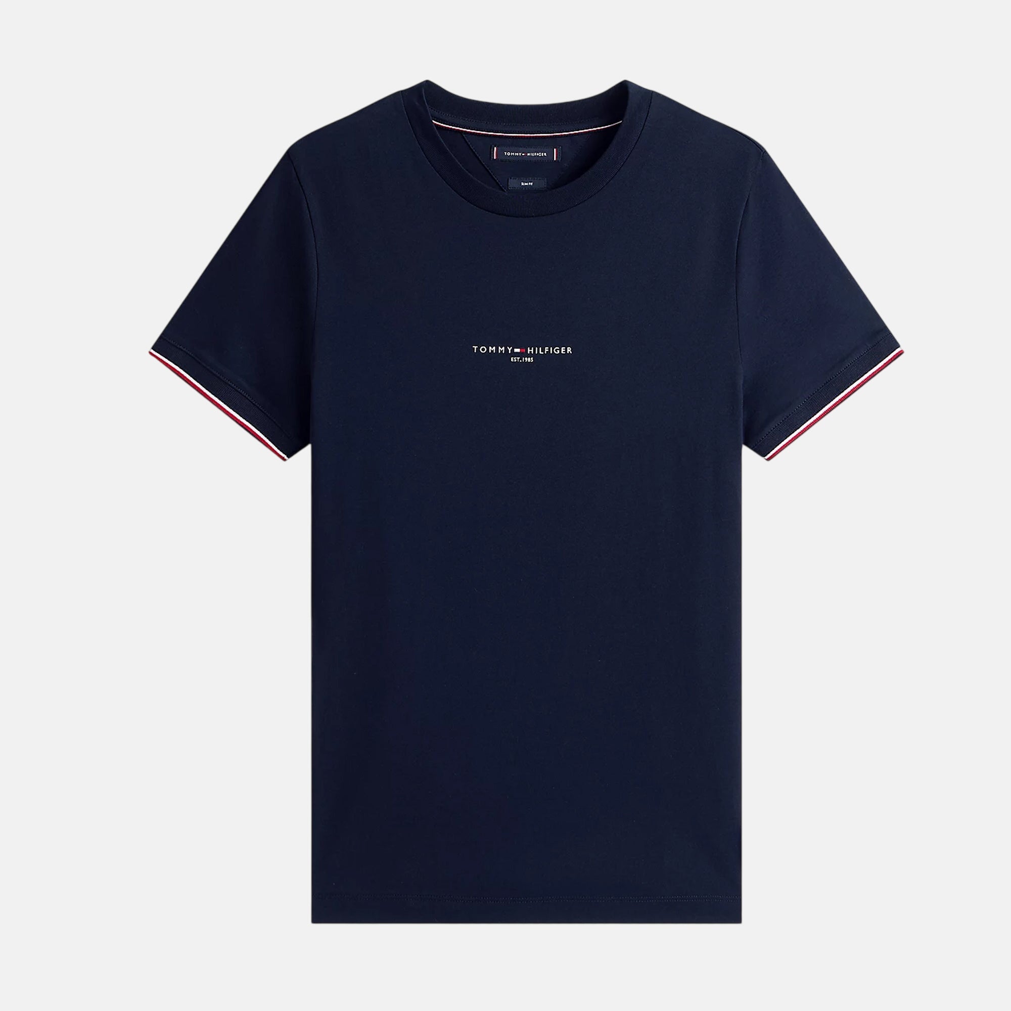 Tommy Hilfiger Mens Slim Knit Tipped T-Shirt Navy Blue – SPR250-S | Studio DOS by Designer Outlet Sales