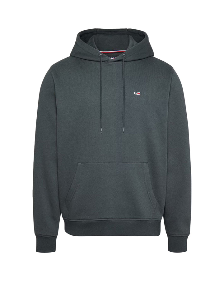 TOMMY HILFIGER MENS TJ FLAG EMBROIDERY HOODIE CHARCOAL-Designer Outlet Sales