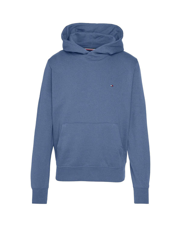 TOMMY HILFIGER MENS TJ FLAG LOGO HOODIE FADED INDIGO-Designer Outlet Sales