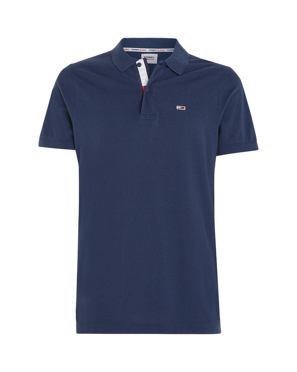 TOMMY HILFIGER MENS TJ PURE COTTON SLIM FIT POLO SHIRT TWILIGHT NAVY-Designer Outlet Sales