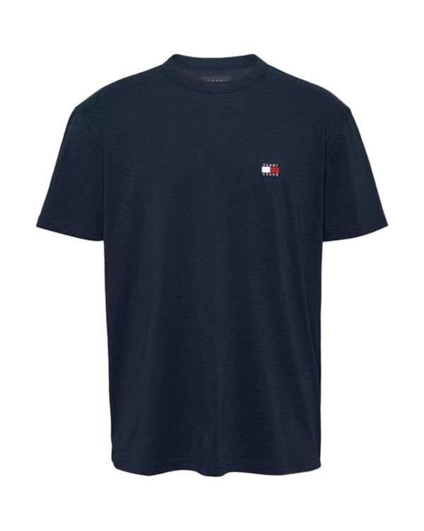 TOMMY HILFIGER MENS TJ REGULAR FLAG BADGE T-SHIRT TWILIGHT NAVY-Designer Outlet Sales