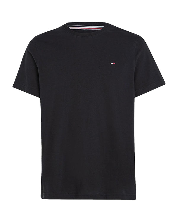 TOMMY HILFIGER MENS TJ SLIM FIT FLAG T-SHIRT BLACK-Designer Outlet Sales