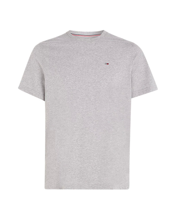 TOMMY HILFIGER MENS TJ SLIM FIT FLAG T-SHIRT HEATHER GREY-Designer Outlet Sales