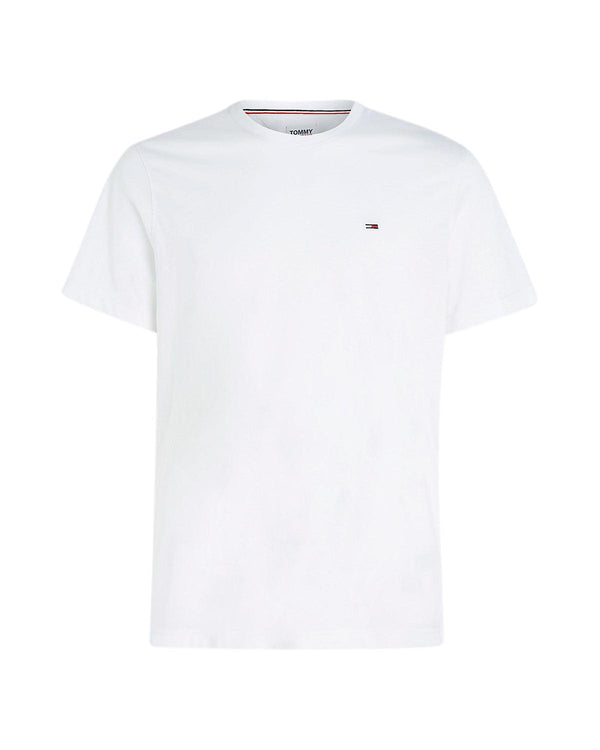 TOMMY HILFIGER MENS TJ SLIM FIT FLAG T-SHIRT WHITE-Designer Outlet Sales