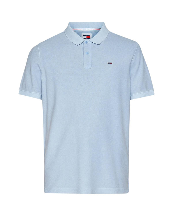 TOMMY HILFIGER MENS TJ SLIM GD POLO SHIRT MODERATE BLUE-Designer Outlet Sales