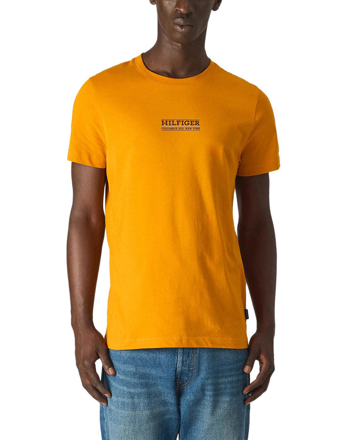 TOMMY HILFIGER MENS TJ SMALL HILFIGER T-SHIRT RICH OCHRE-Designer Outlet Sales