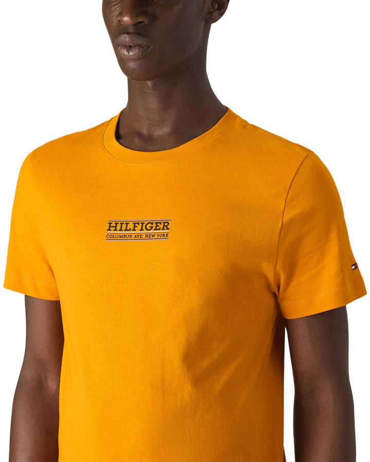 TOMMY HILFIGER MENS TJ SMALL HILFIGER T-SHIRT RICH OCHRE-Designer Outlet Sales