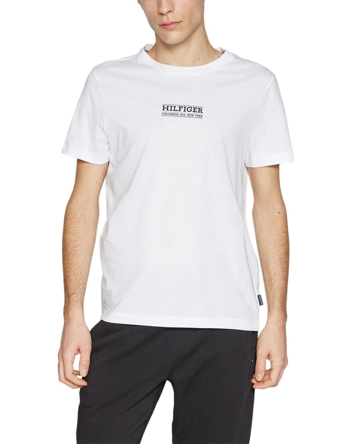 TOMMY HILFIGER MENS TJ SMALL HILFIGER T-SHIRT WHITE-Designer Outlet Sales