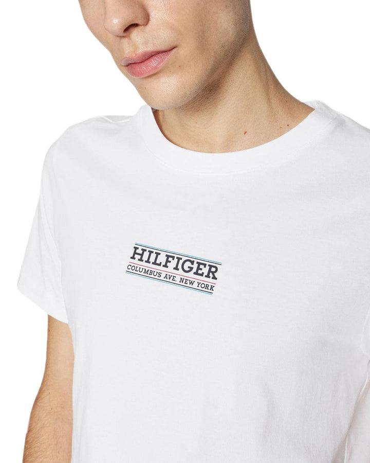 TOMMY HILFIGER MENS TJ SMALL HILFIGER T-SHIRT WHITE-Designer Outlet Sales