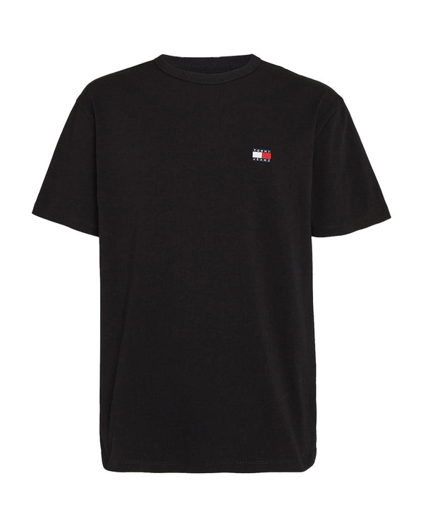 TOMMY HILFIGER MENS TOMMY BADGE T-SHIRT BLACK-Designer Outlet Sales