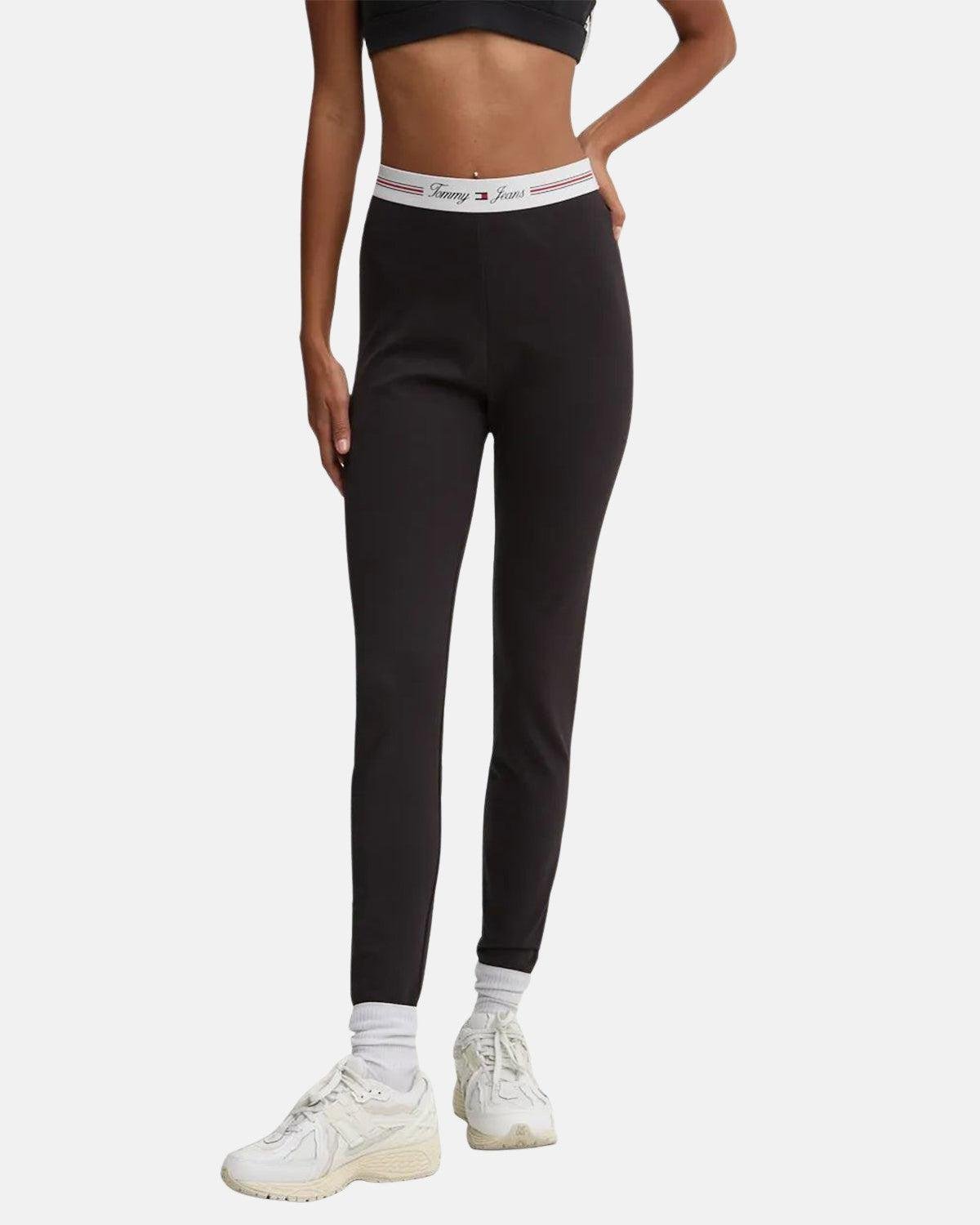 TOMMY HILFIGER WOMENS TJW SIGNATURE TAPPING LEGGINGS BLACK – TOMMY-HILFIGER-DW0DW18748-BDS-XS | Studio DOS by Designer Outlet Sales