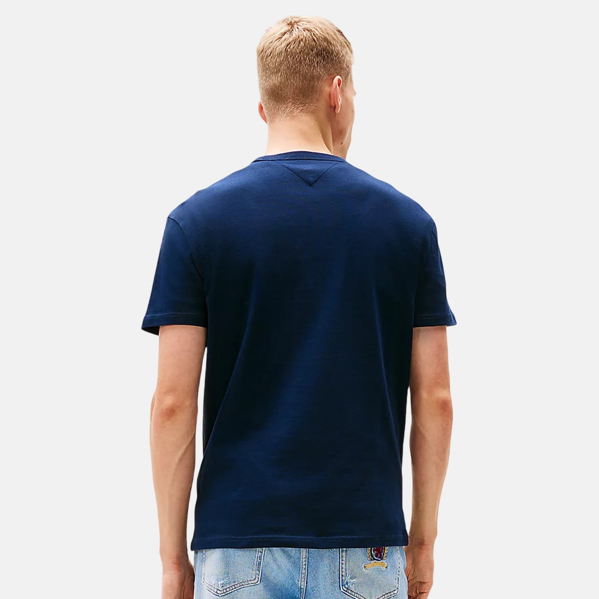Tommy Jeans Mens Reg Logo Badge T-Shirt Dark Night Navy – SPR238-S | Studio DOS by Designer Outlet Sales