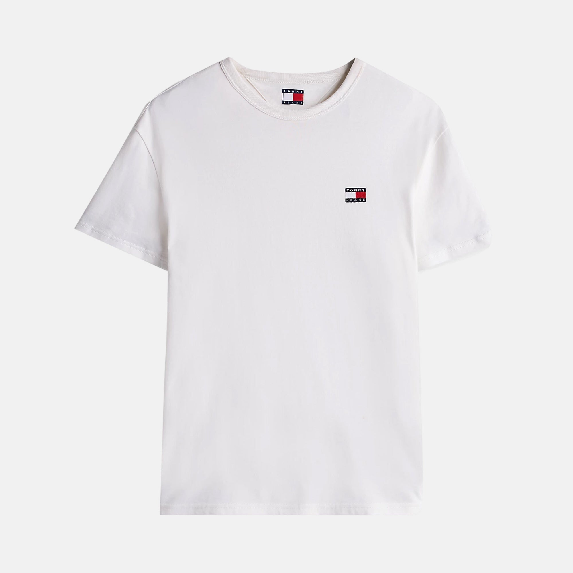 Tommy Jeans Mens Reg Logo Badge T-Shirt Ecru – SS25283-S | Studio DOS by Designer Outlet Sales
