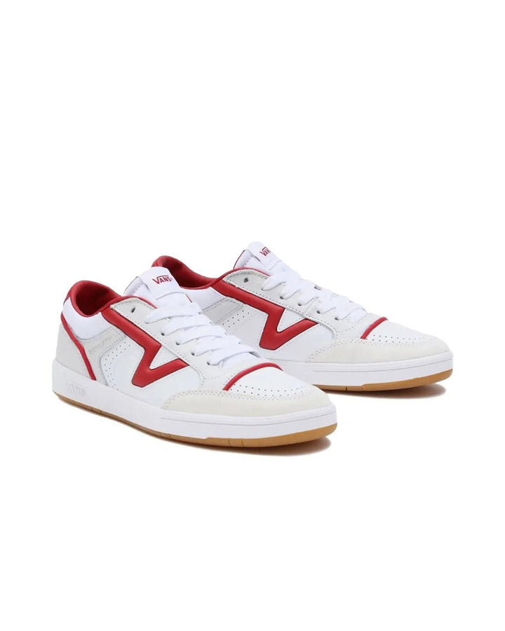 VANS LOWLAND COMFYCUSH JUMP TRAINERS WHITE RED-Designer Outlet Sales