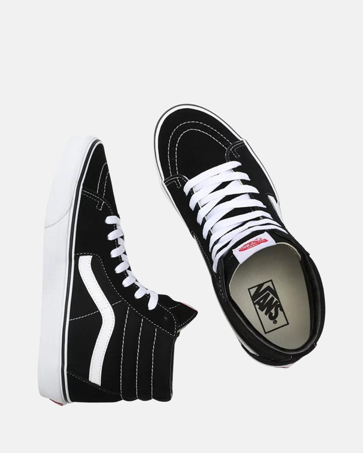 VANS SK8-HI TRAINERS BLACK WHITE-Designer Outlet Sales