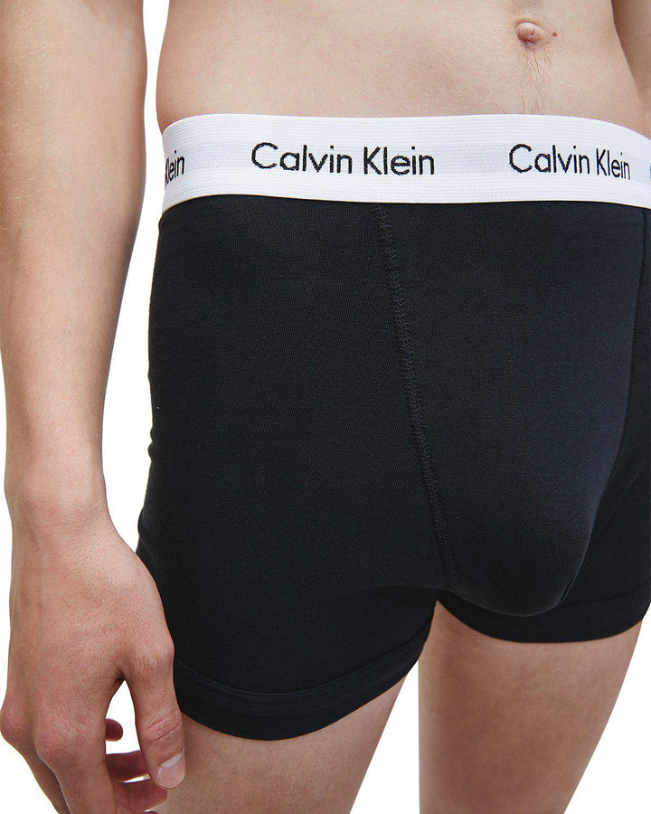 CALVIN KLEIN MENS 3 PACK TRUNKS BLACK WHITE-Designer Outlet Sales