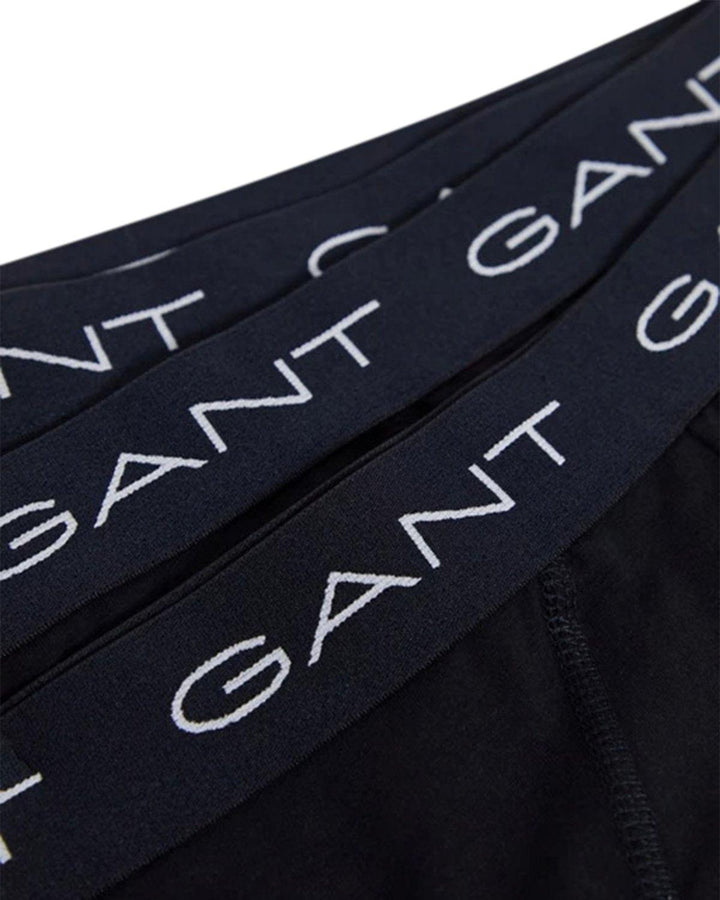 GANT MENS 3 PACK TRUNKS BLACK-Designer Outlet Sales