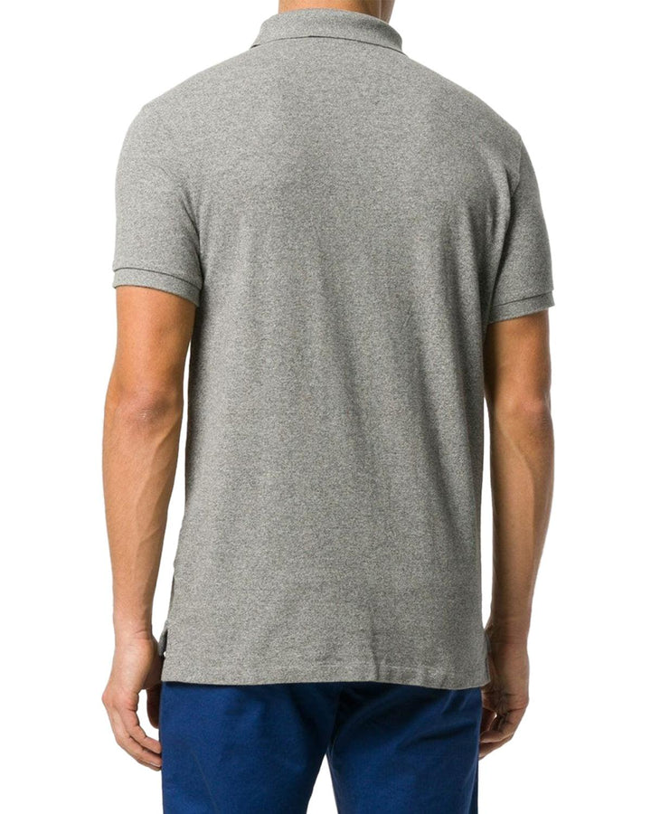 RALPH LAUREN MENS CUSTOM SLIM FIT POLO SHIRT HEATHER GREY-Designer Outlet Sales