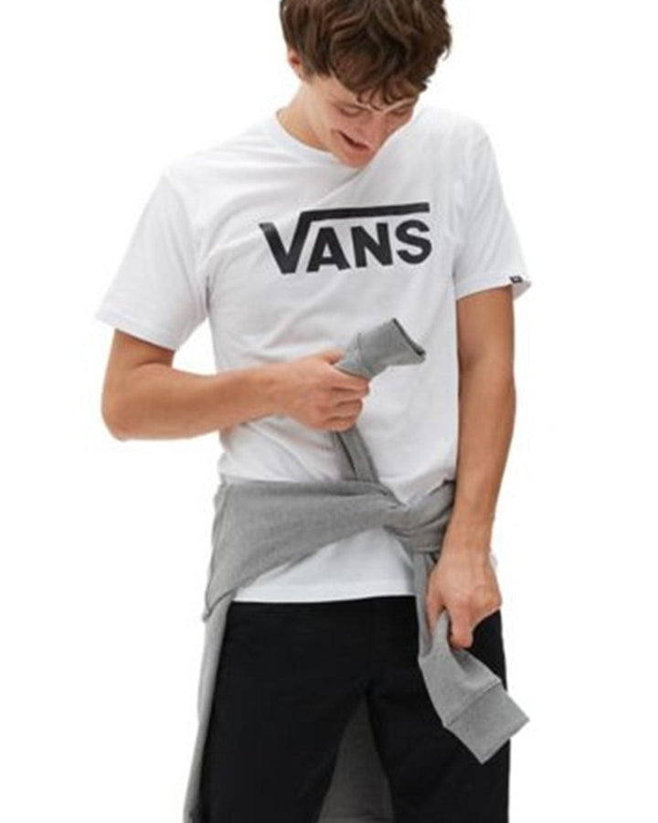VANS MENS CLASSIC LOGO T-SHIRT WHITE-Designer Outlet Sales